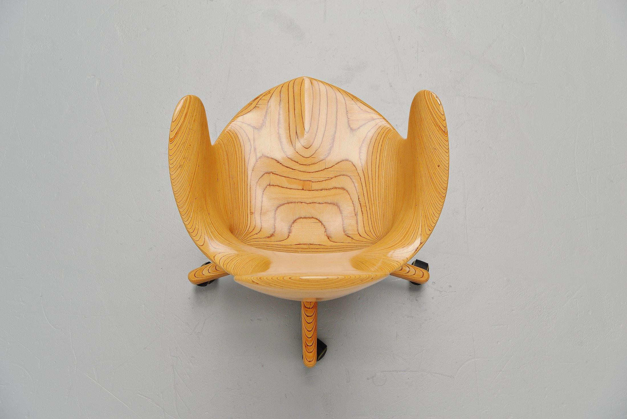 Late 20th Century David Delthony Sculptural Desk Chair, Germany, 1995