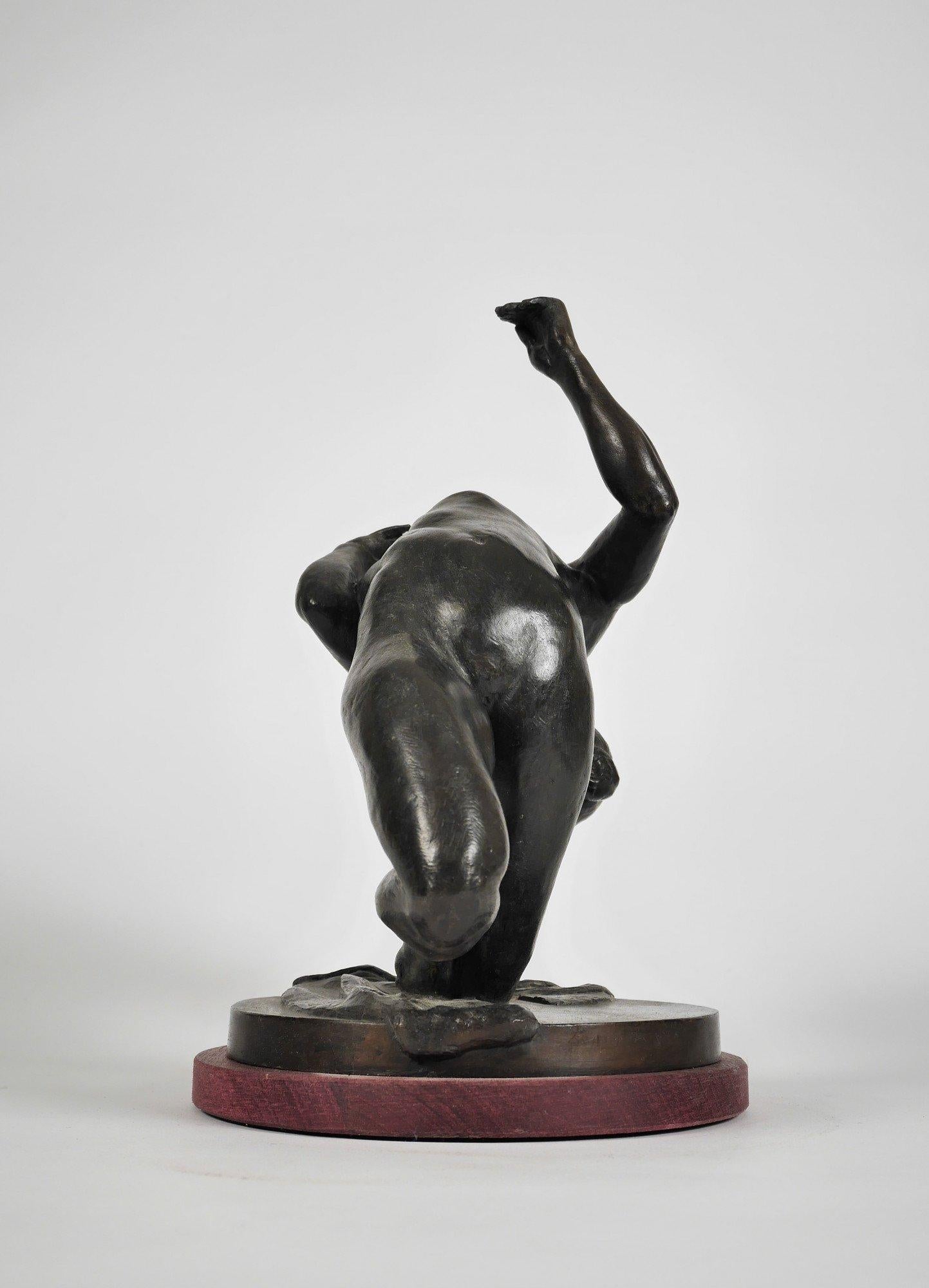 Desnudo contorsionista, Bronce de mujer desnuda del siglo XX, Artista de Cleveland en venta 1