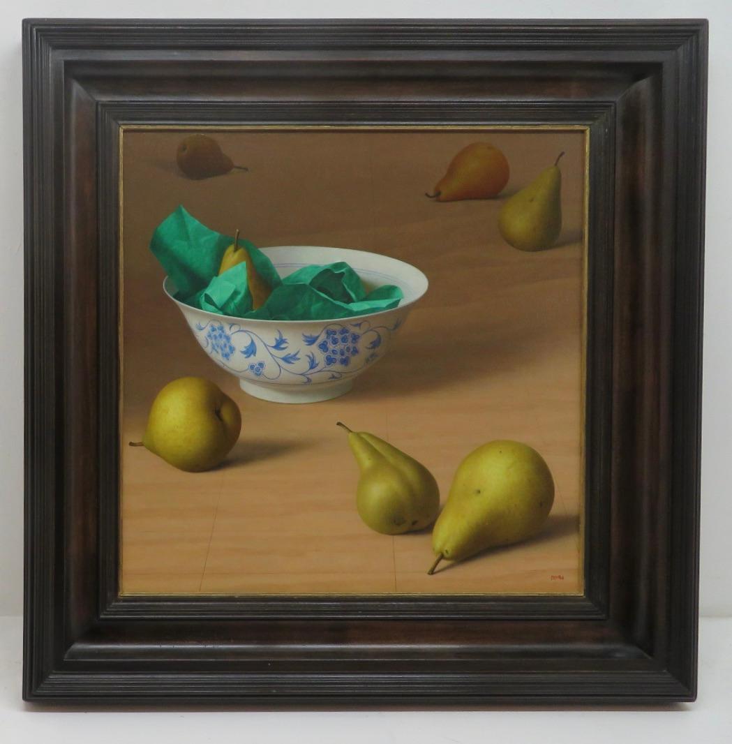 David Denby Still-Life Painting - DaVid Denby (1946-) BRITISH REALIST original Oil Painting STILL LIFE COMPOSITION