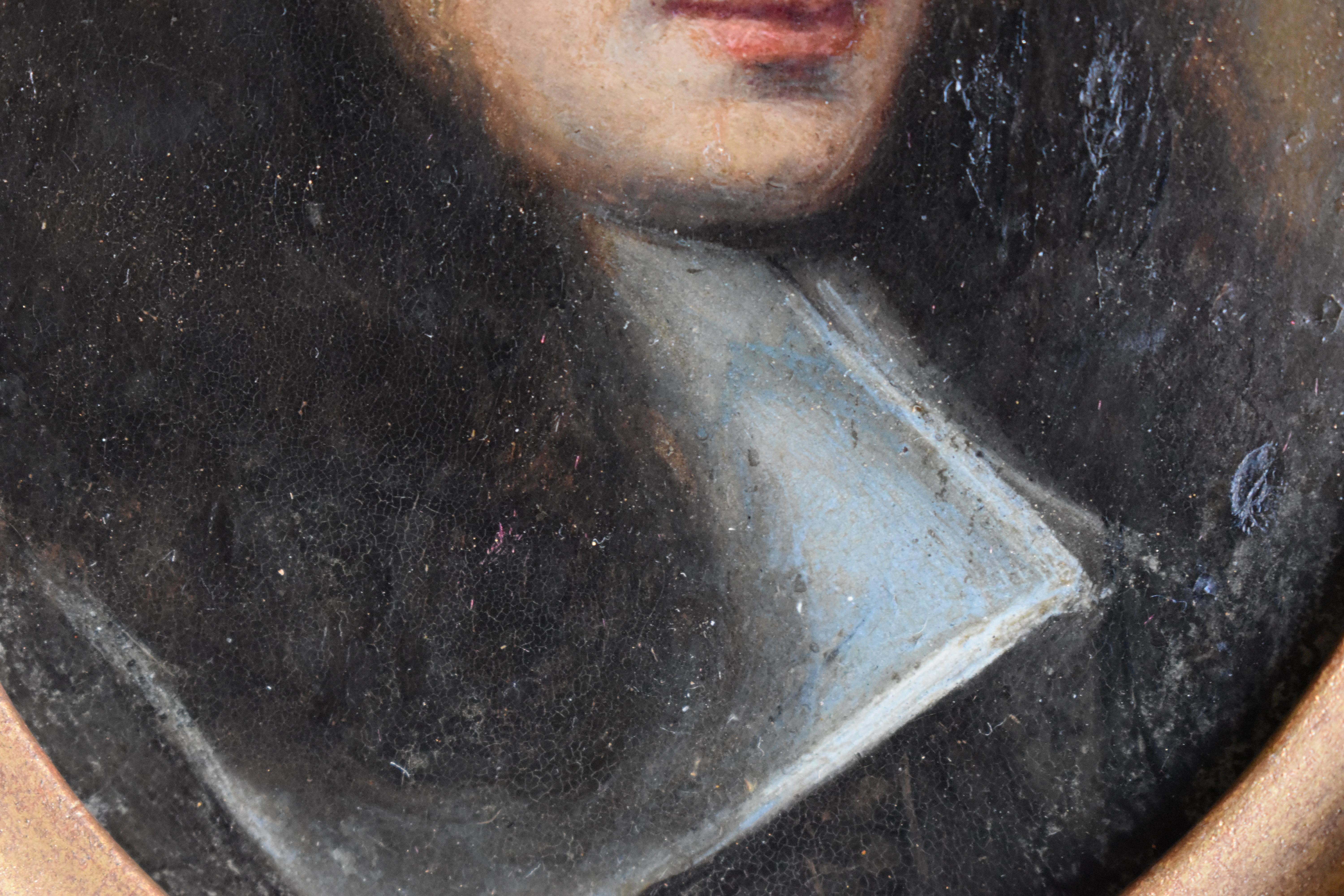 Kreis um David des Granges (1611-1672), Öl auf Kupfer Porträtminiatur, 1660 im Angebot 5