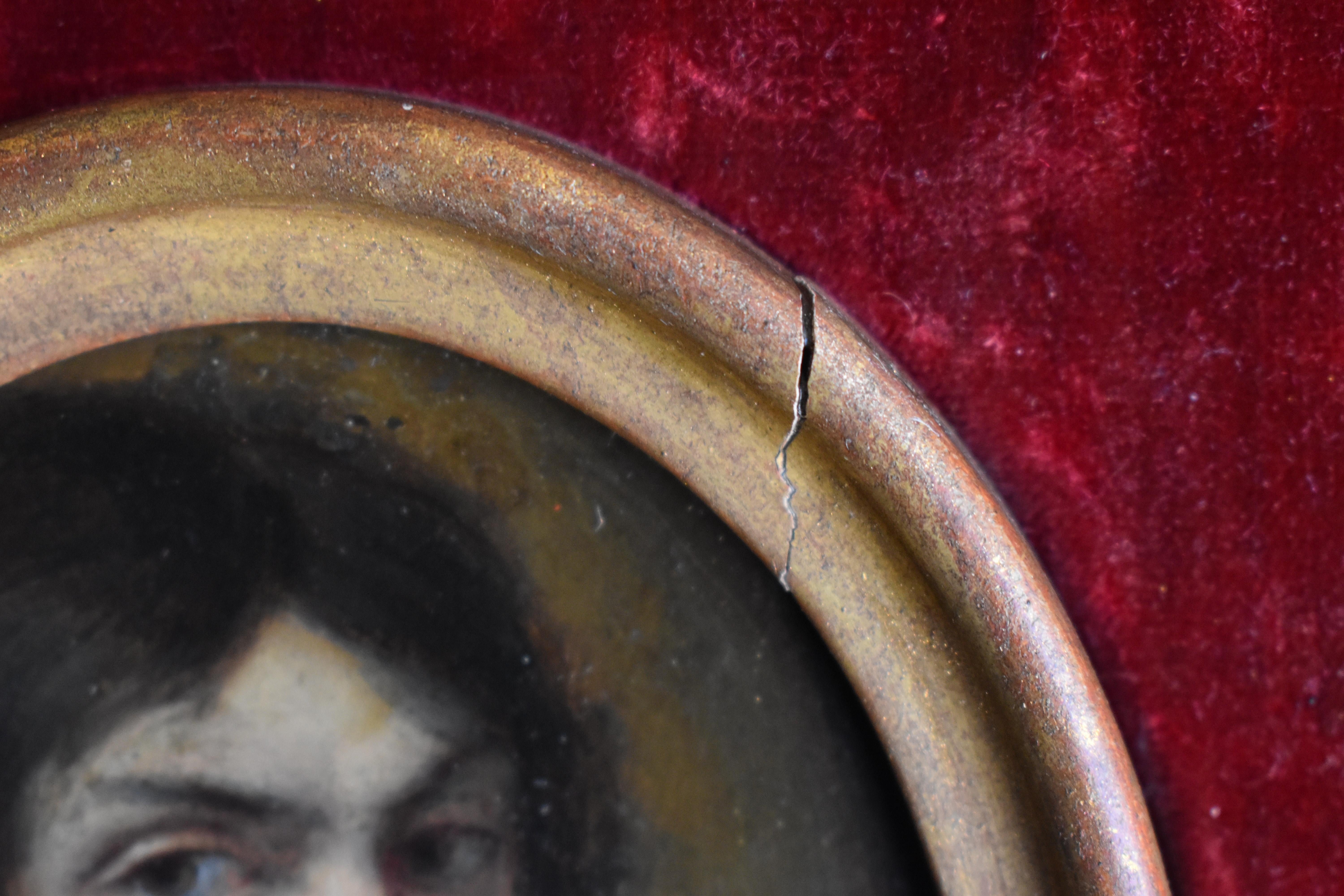 Kreis um David des Granges (1611-1672), Öl auf Kupfer Porträtminiatur, 1660 im Angebot 7