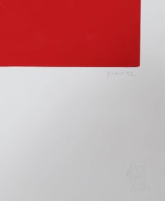 Barnett Newman: The Paintings (Red), Abstract Screenprint by David Diao