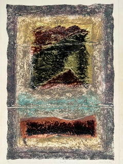 "Insignia" #1 Hand Made Paper Aquatint Abstract