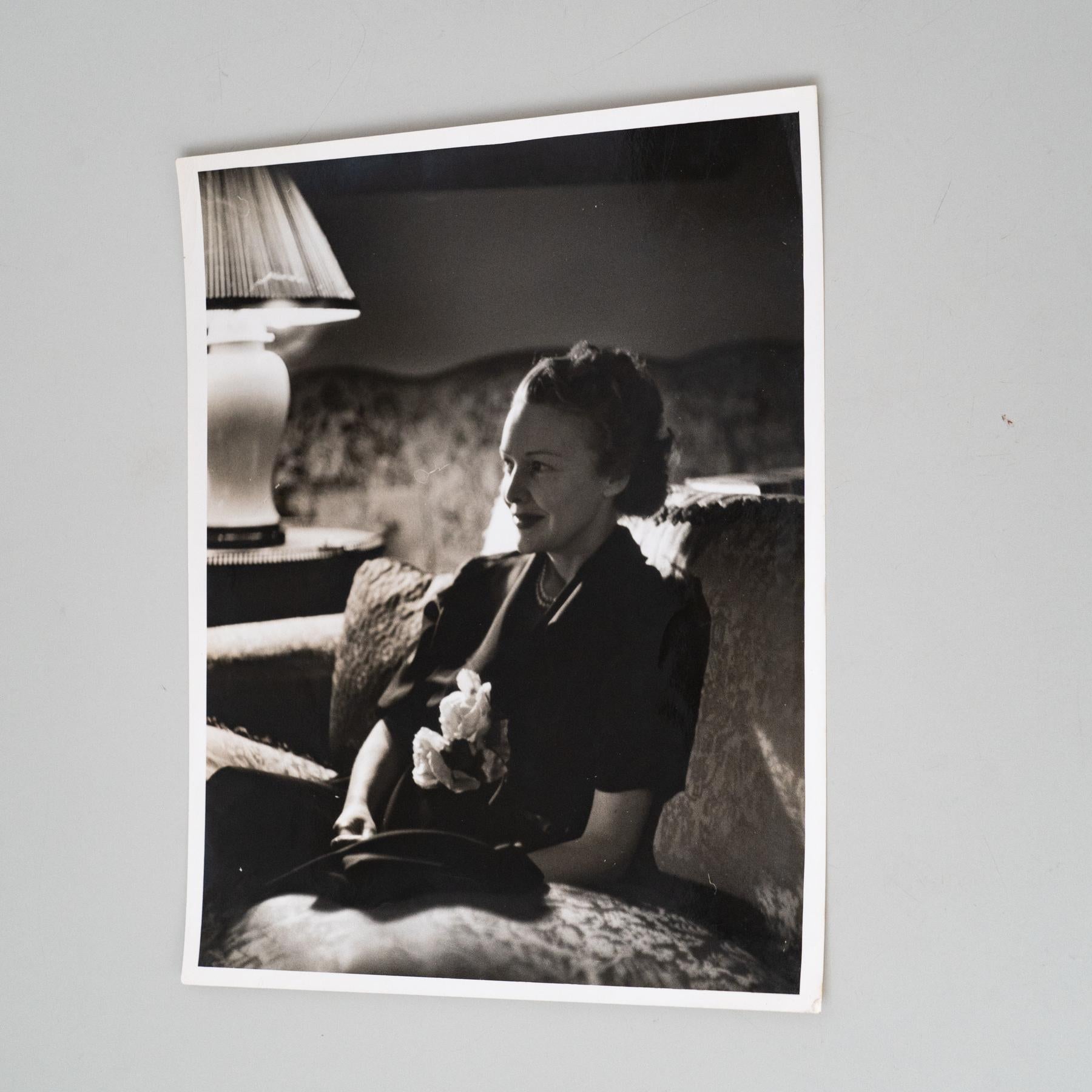 Mid-Century Modern David Douglas Duncan Black And White Photography of Madeleine Carroll, 1951 For Sale