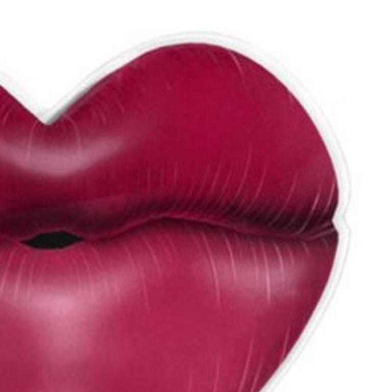 Lips & Love - Bordeaux - Contemporary Mixed Media Art by David Drebin