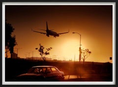 Airport Lovers, Panorama of an airplane landing, Fine Art Photography, 2010