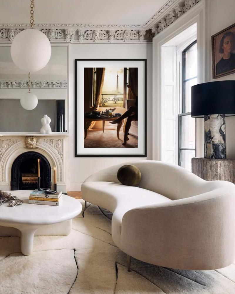 Breakfast in Paris, Balkony View of the Eiffel Tower, Fine Art Photography, 2025 For Sale 5