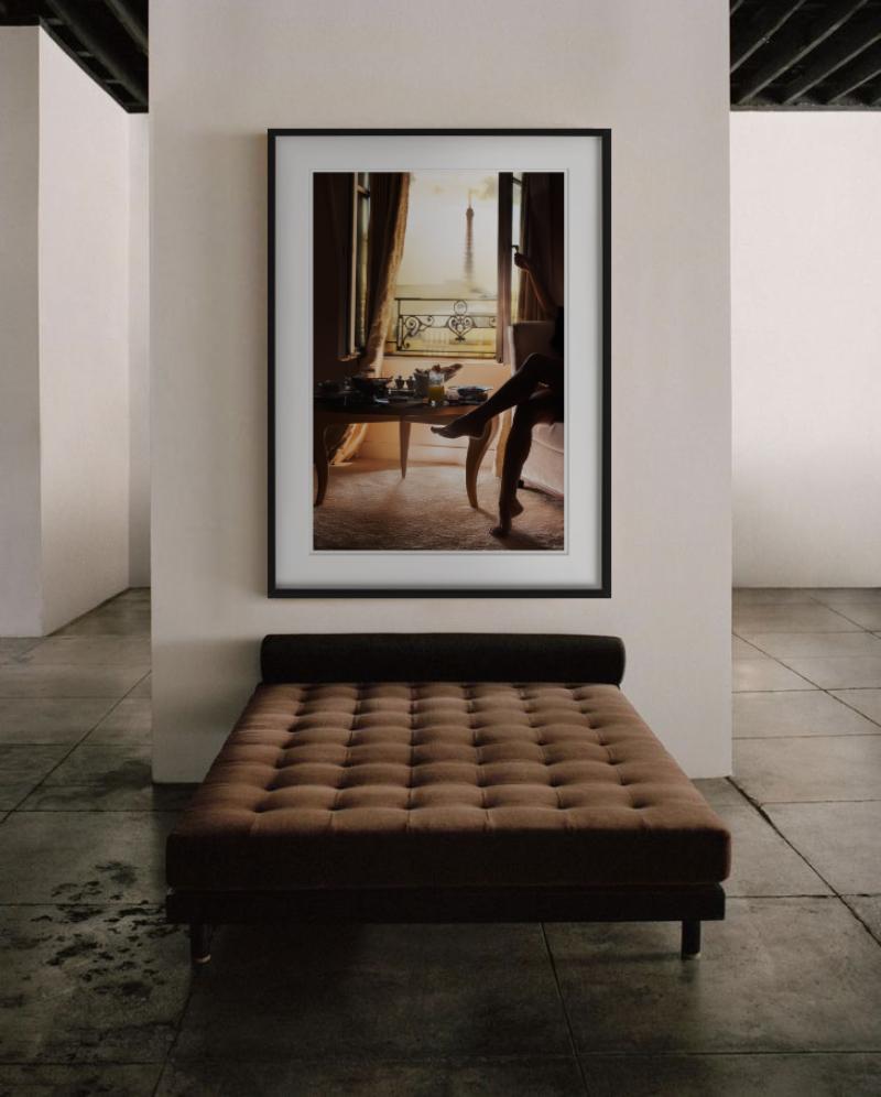 Breakfast in Paris, Balkony View of the Eiffel Tower, Fine Art Photography, 2025 For Sale 6