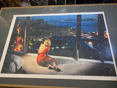 DAVID DREBIN Chica con vestido naranja (versión Polvo de Diamante)