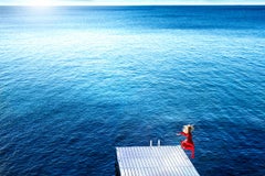David Drebin - Jumping Into The Blue, photographie de 2016, imprimée d'après