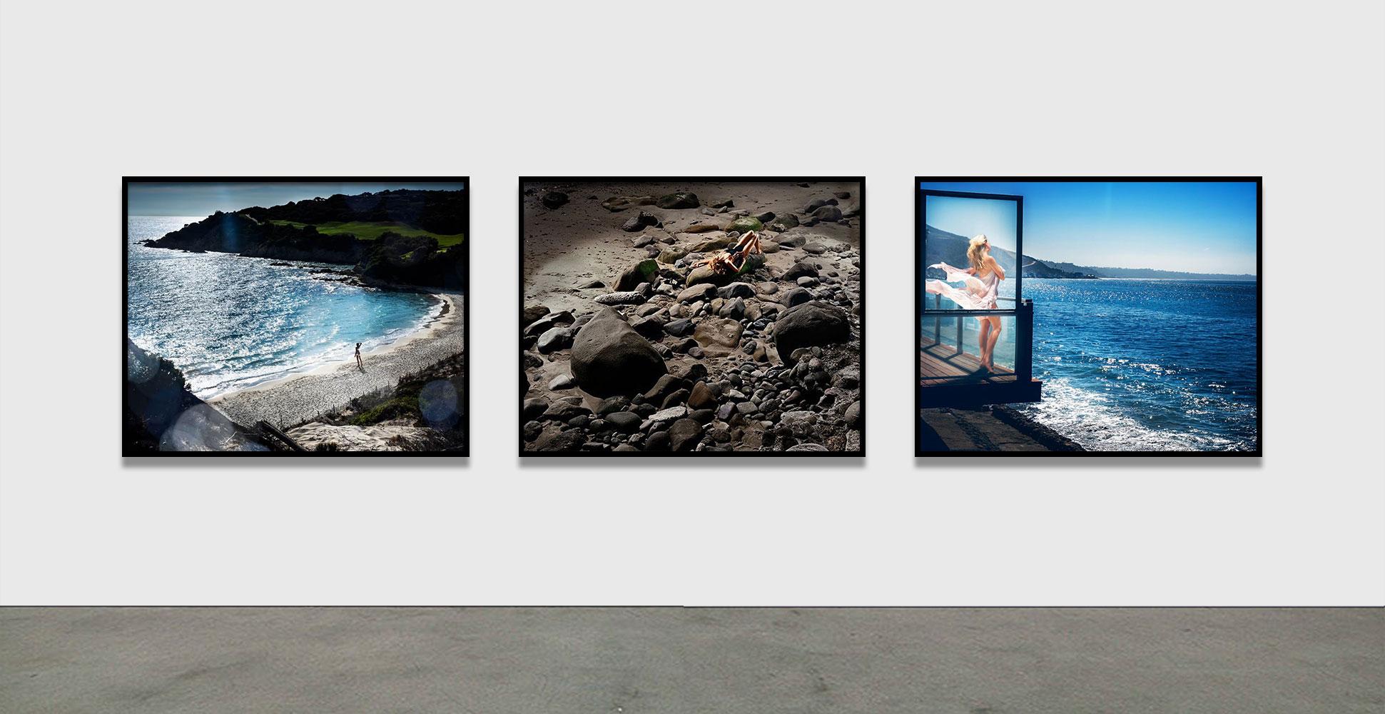 David Drebin On the rocks, Ocean blonde Alone, Alone in paradise (48x60in each)