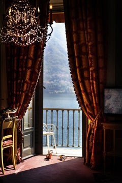 Heels in Lake Como - Baroque Interior with Lake View, Fine Art Photography, 2013