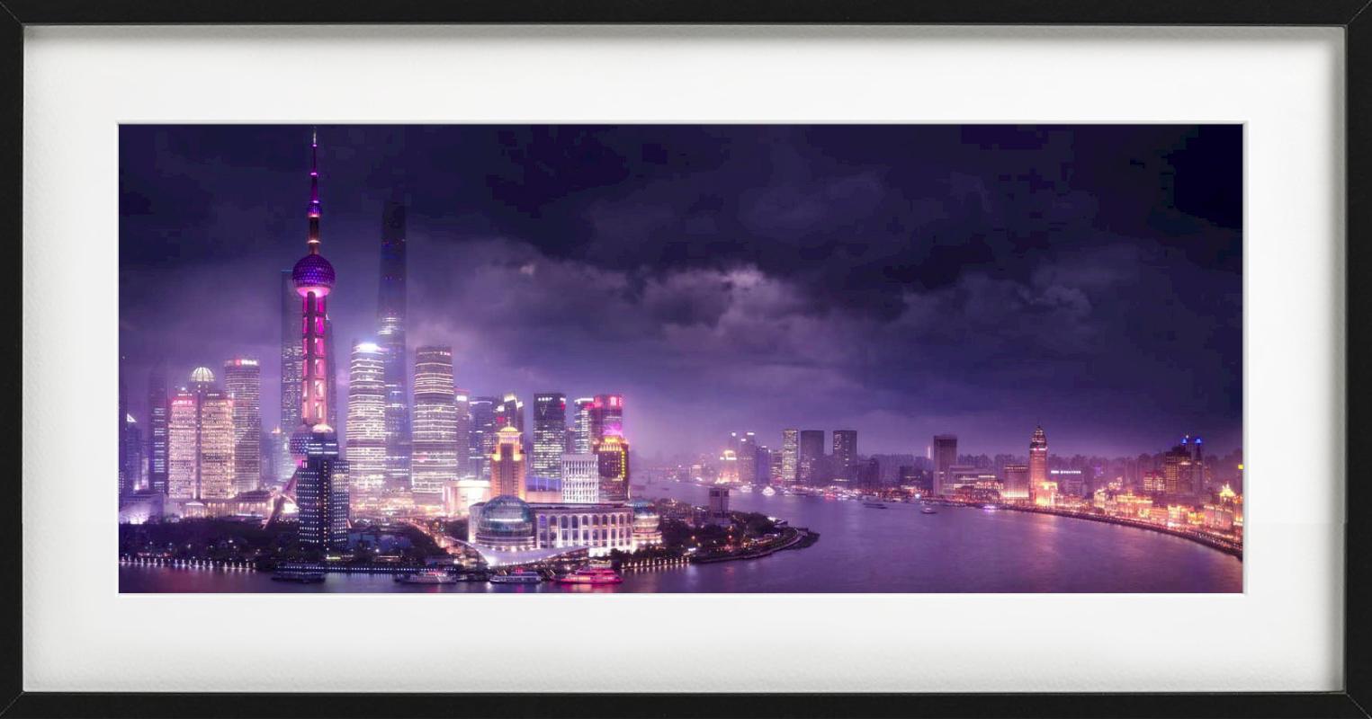 Shangahi Love, purple panoramic view of the the City and Lake illuminated by NIght, photographed by David Drebin.

All prints are limited edition. Available in multiple sizes. High-end framing on request.

All prints are done and signed by the