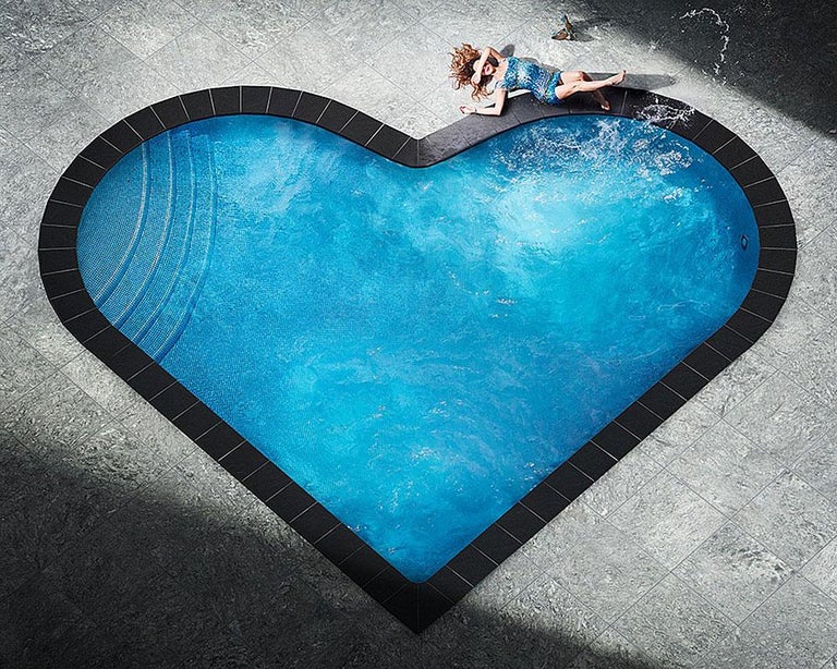 David Drebin Color Photograph - Splashing Heart