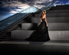 The girl in the black dress by David Drebin