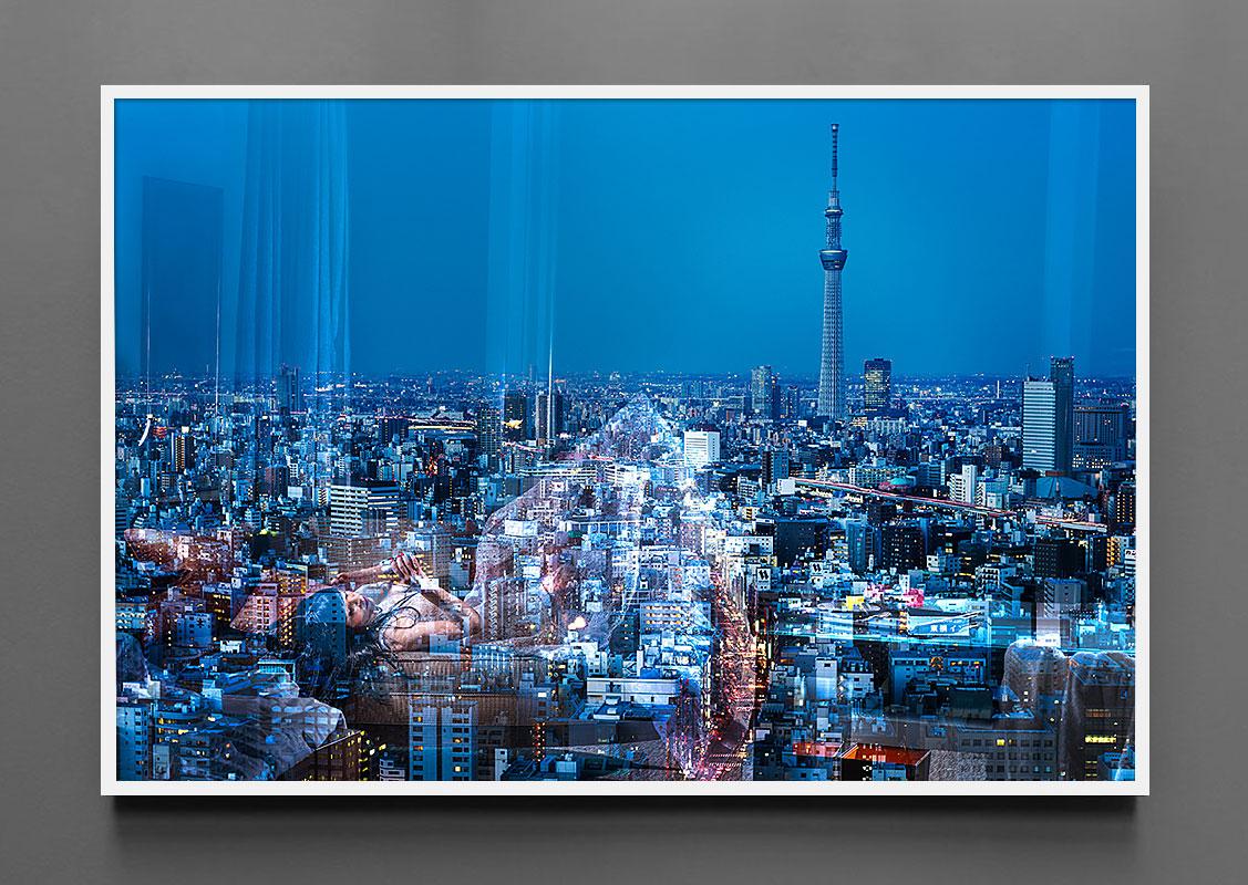 Tokyo Reflections, David Drebin, photographie d'art à tirage limité encadrée en vente 1
