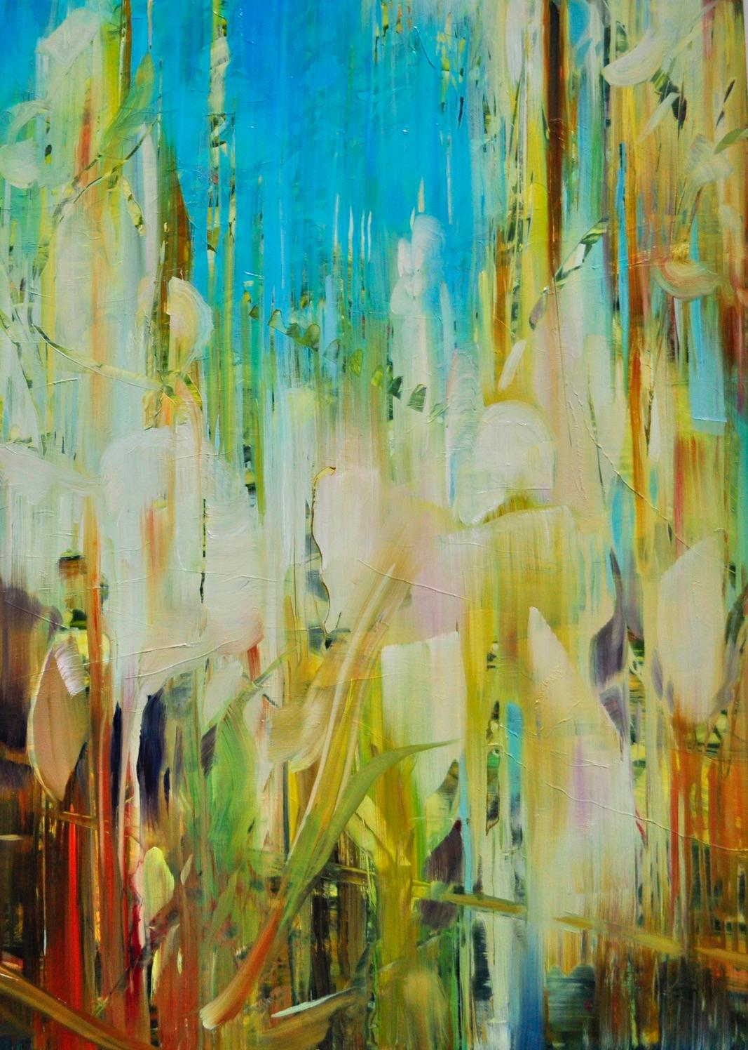Fleurs de cornouiller abstraites - Painting de David Dunlop