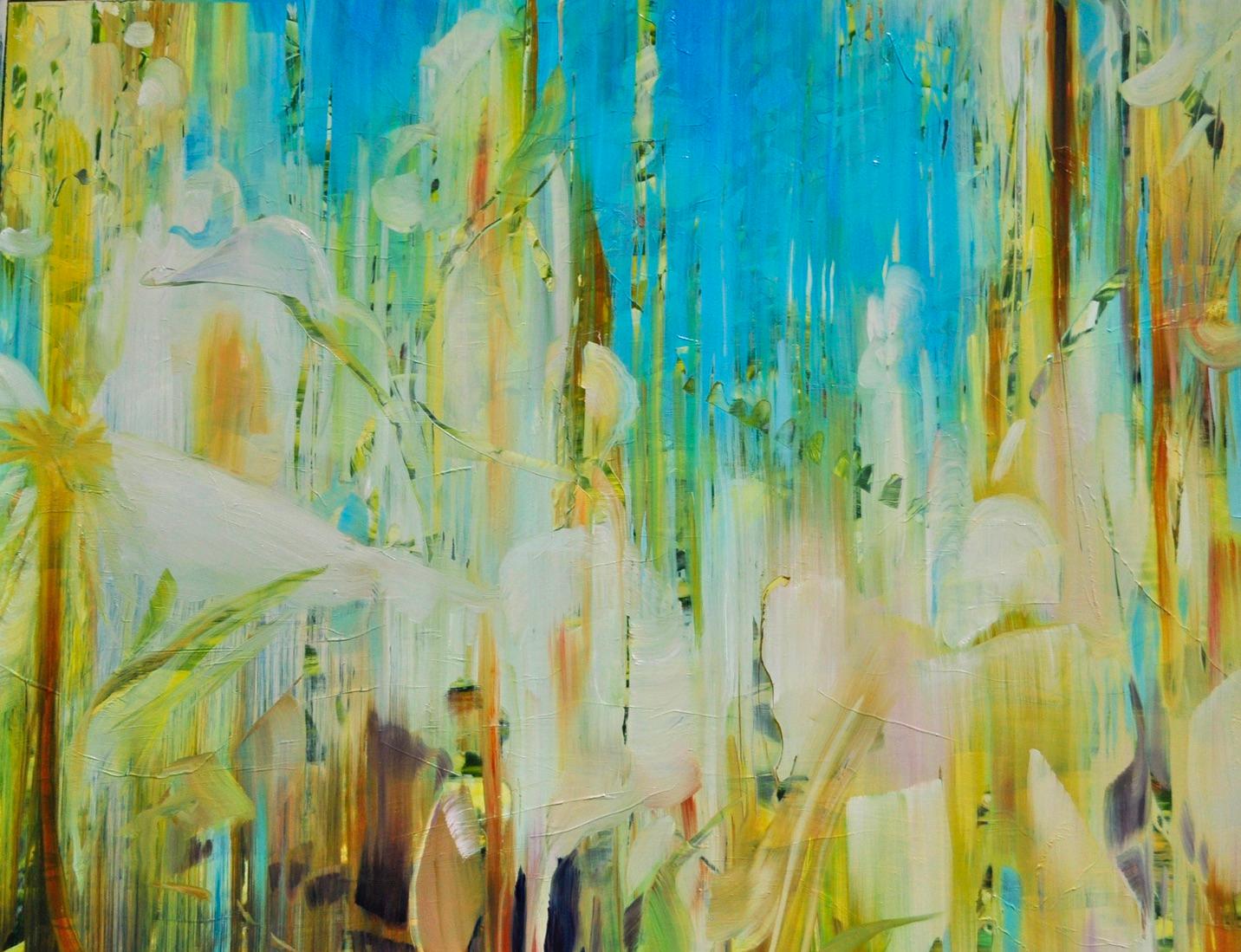 Fleurs de cornouiller abstraites - Moderne Painting par David Dunlop