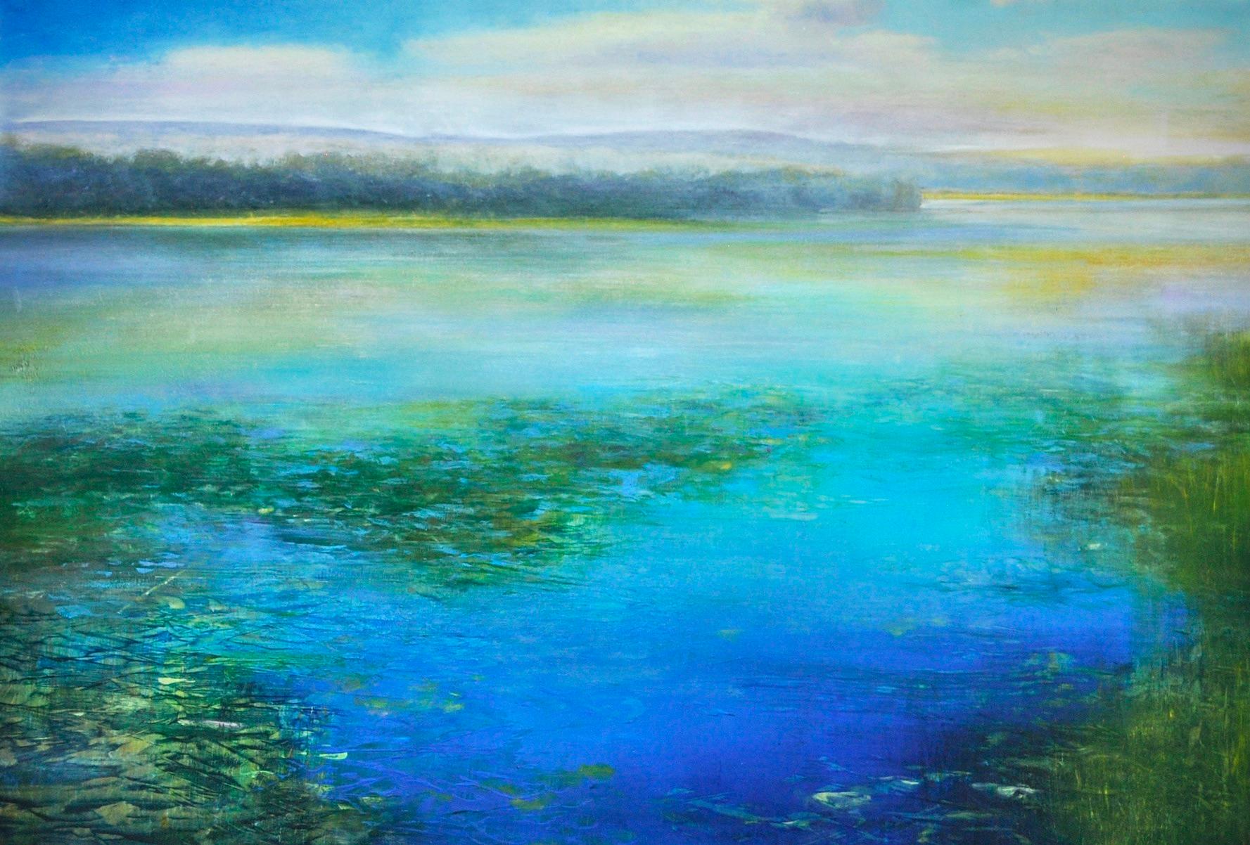 Oltre il blu - Painting Moderno di David Dunlop