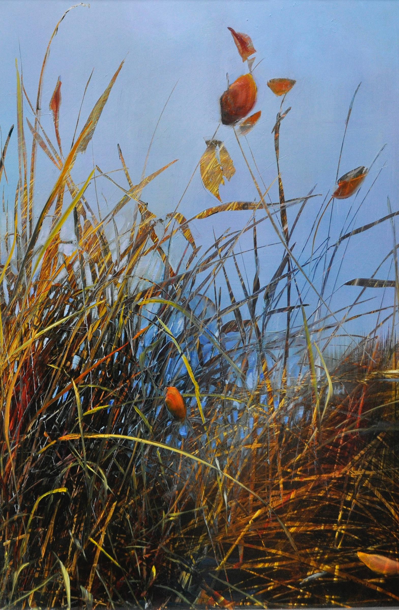Notes on a November Pond - Modern Painting by David Dunlop
