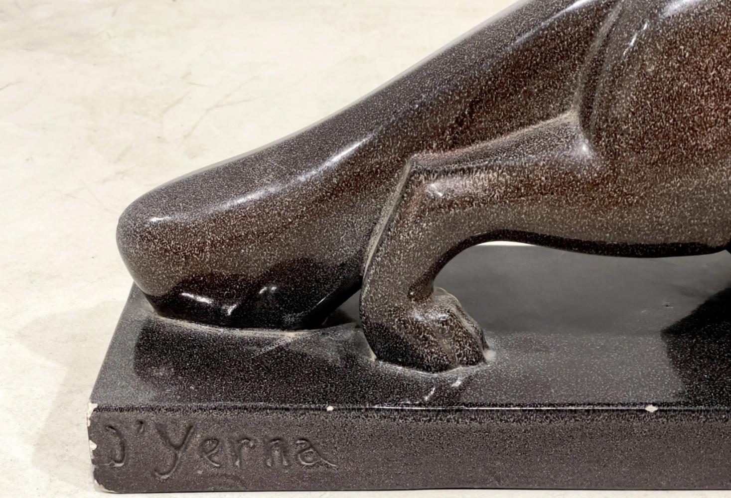 Art Deco sculpture of a fox Signed David D’Yerna  1