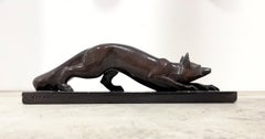 Art Deco sculpture of a fox Signed David D’Yerna 