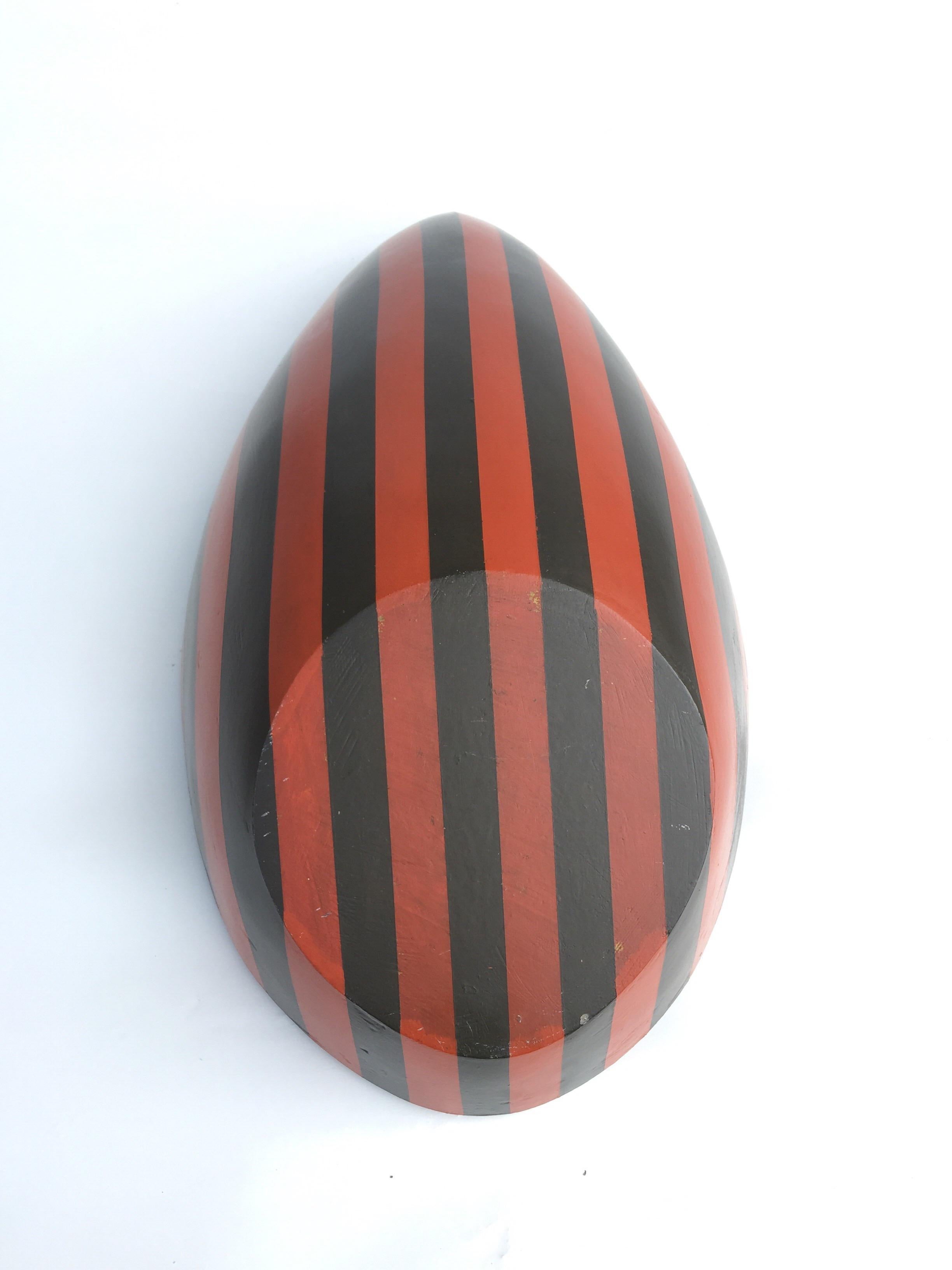 Modern David E. Davis Organic Form Wooden Egg Sculpture