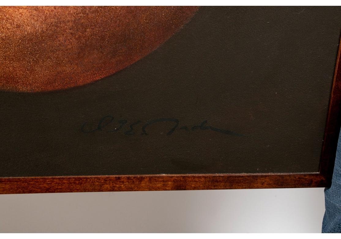 Hand-Painted David E. Gordon 'American, CT' Massive Signed Oil On Board, Still  For Sale