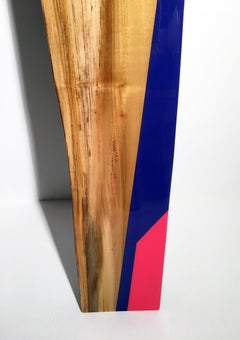 Leaner 69, Diseño Contemporáneo Pintado de Colores, Escultura de Pared de Madera