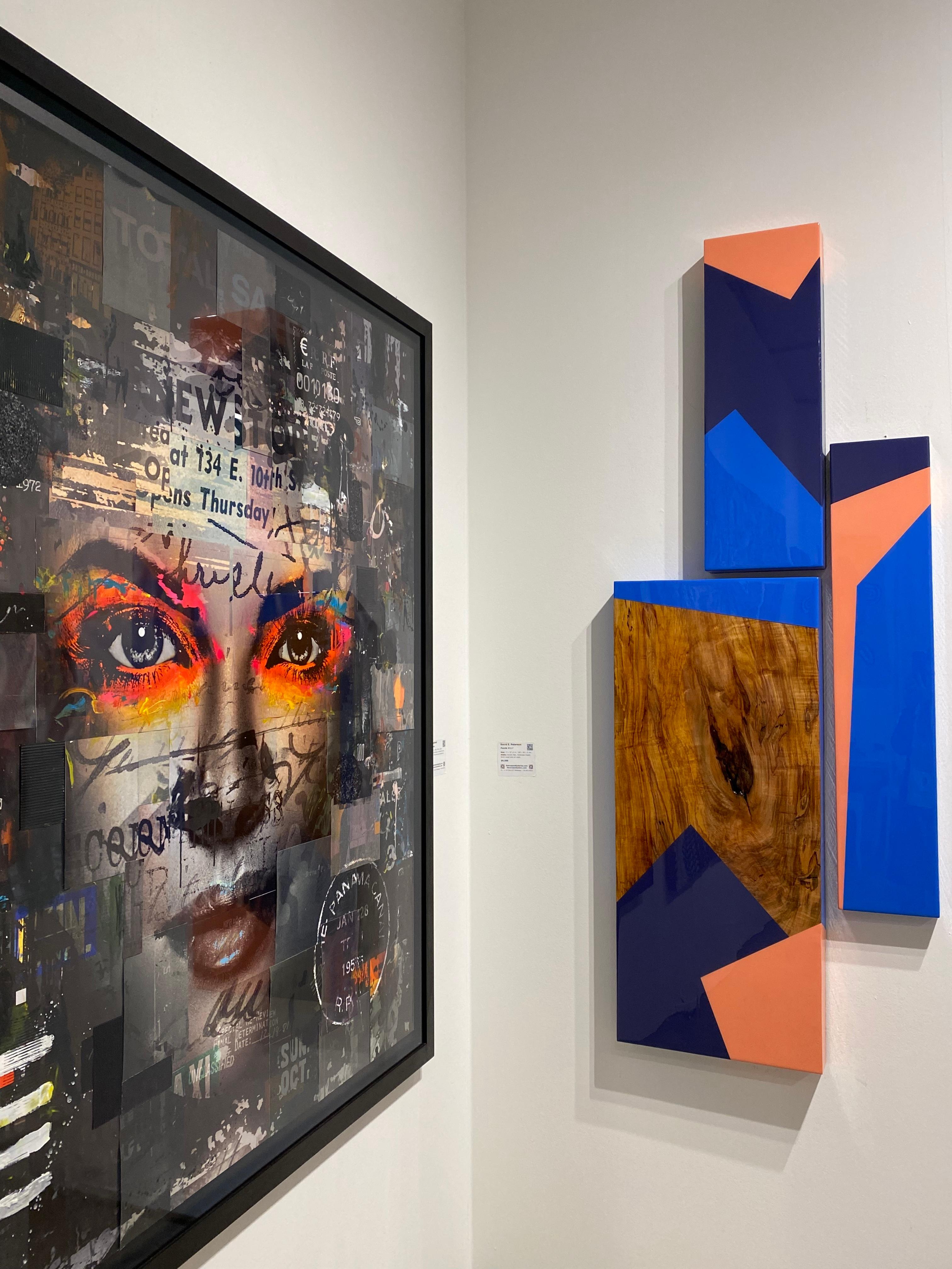 Puzzle #117: Large Colorful Geometric Abstract Wall Sculpture in Wood and Resin For Sale 10