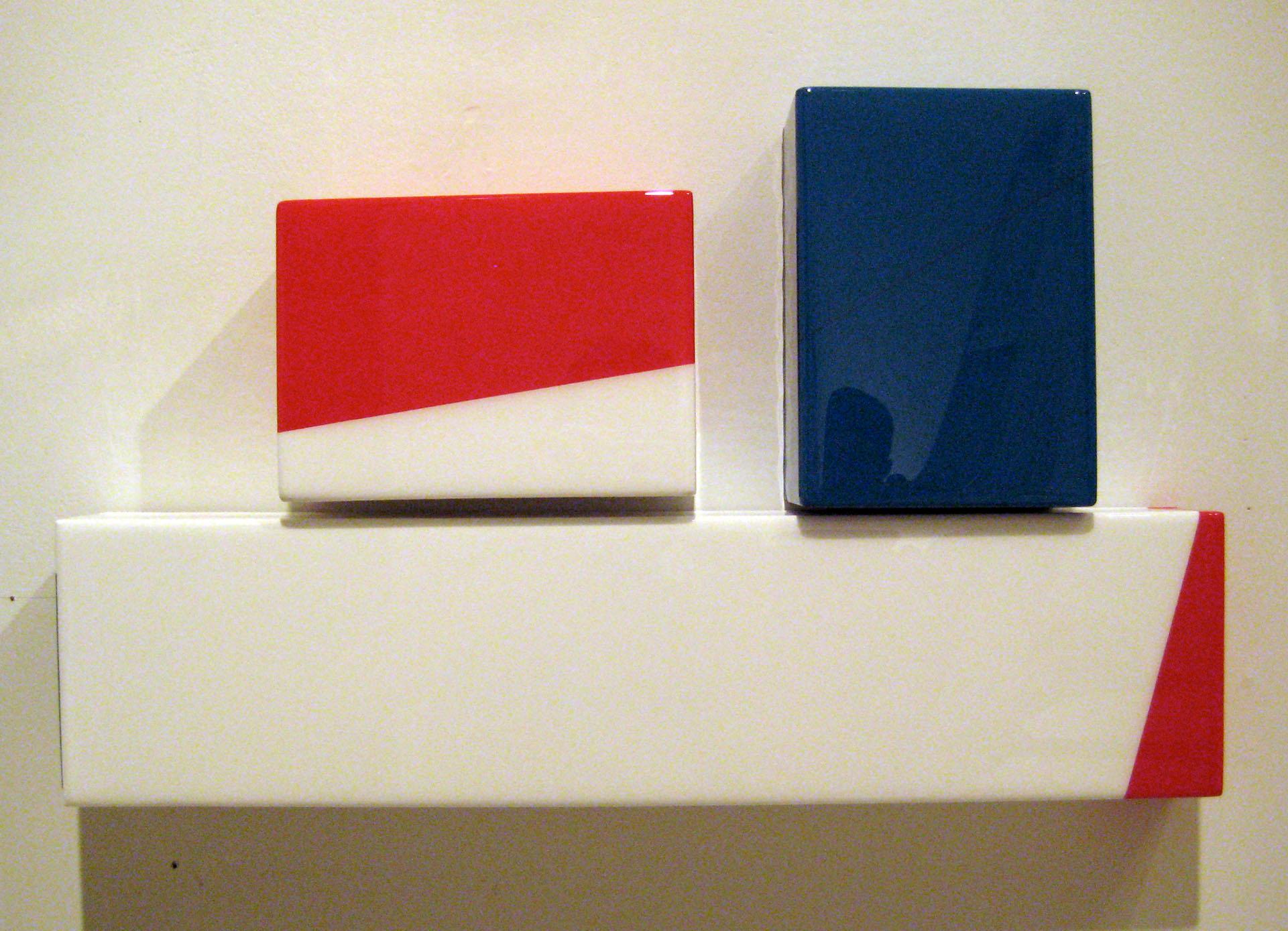 Puzzle 2, David E. Peterson, Modern French Flag Painted Wooden Wall Sculpture