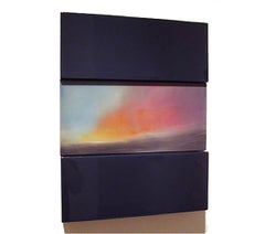 Sunrise Rincon PR David E. Peterson, scultura drammatica contemporanea da parete in legno