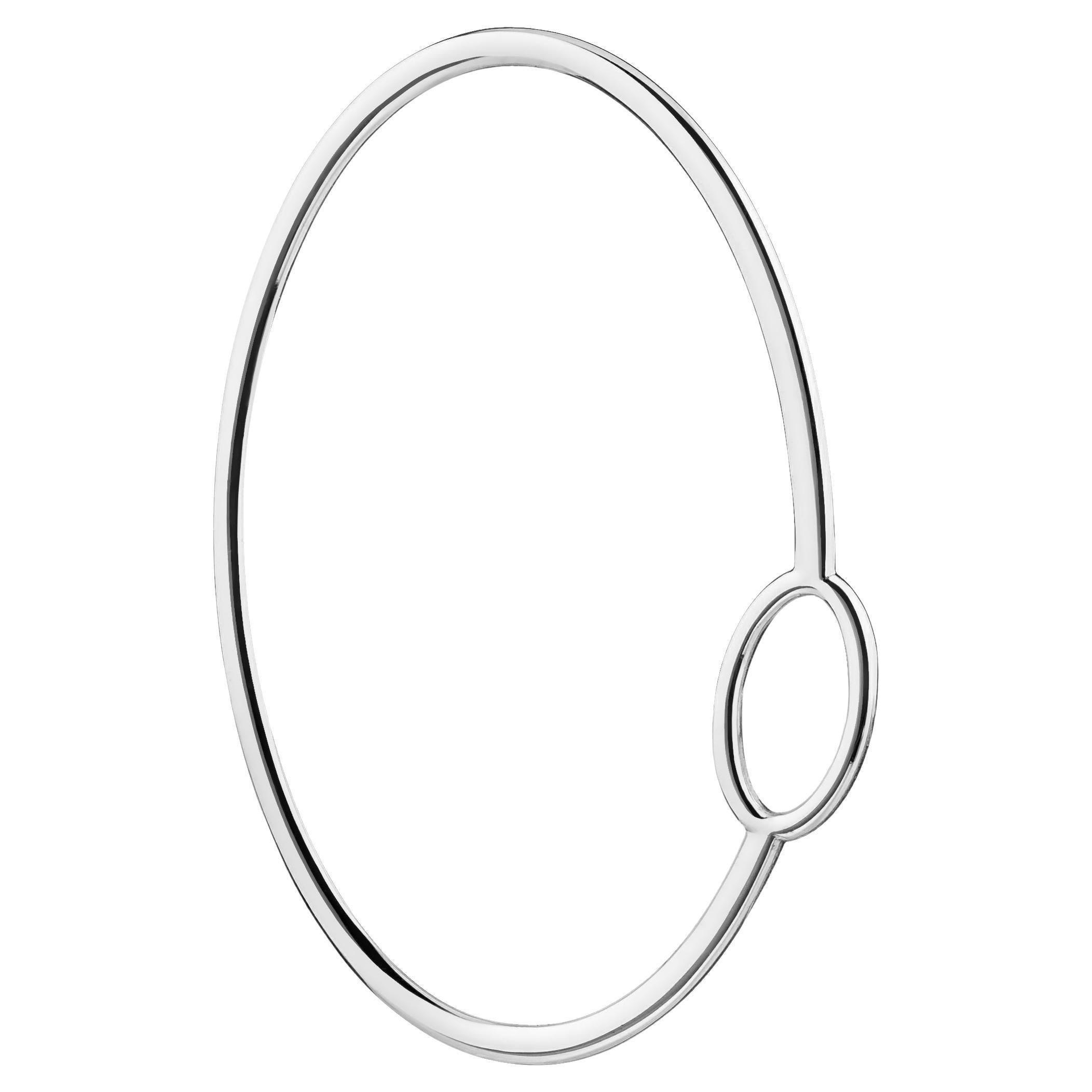 18k white gold ear oval
