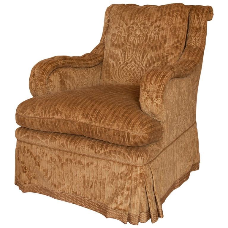 David Easton Gaufrage Velvet Club Chair im Zustand „Hervorragend“ in New York, NY