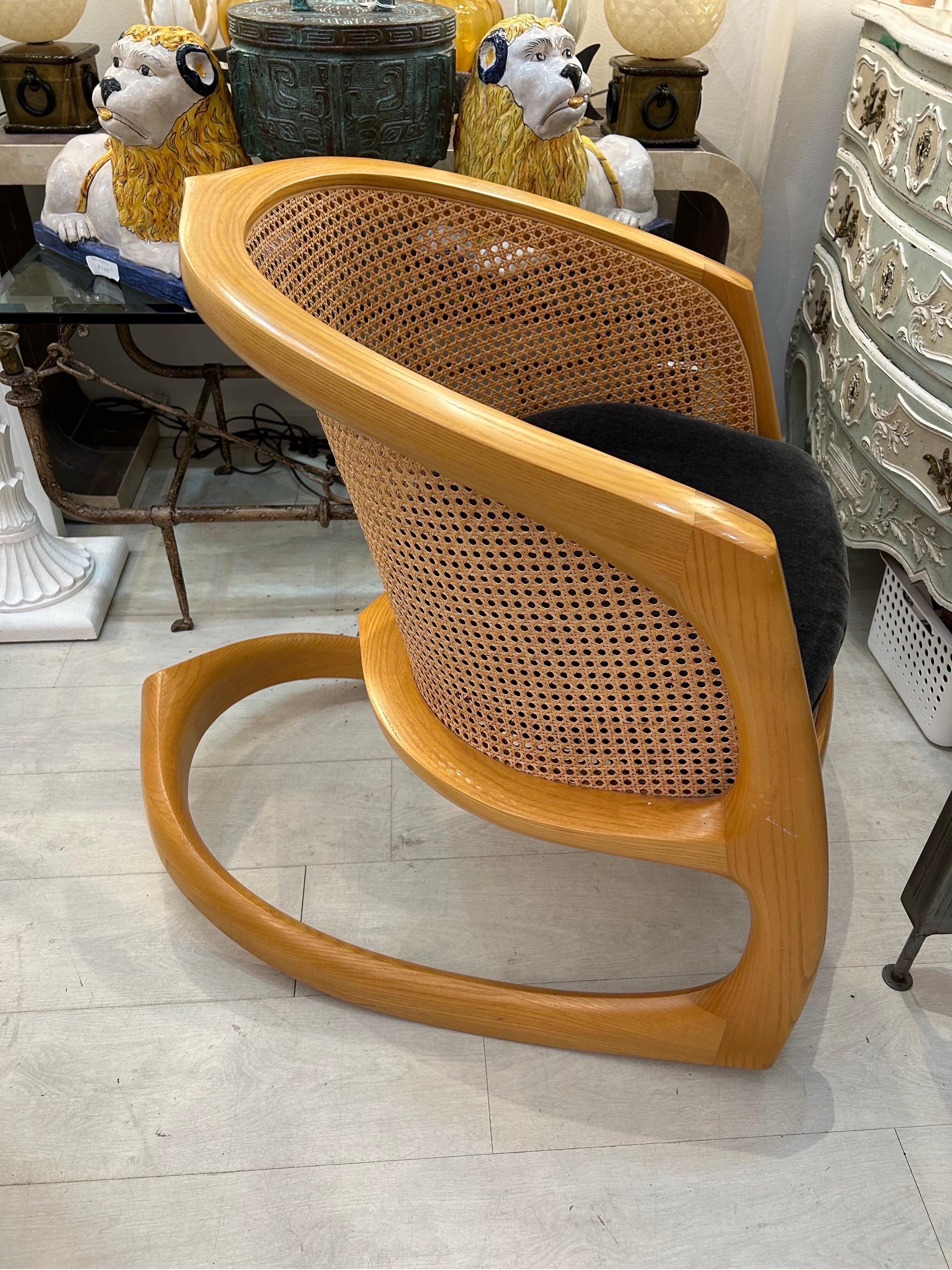 Wood David Ebner sternum rocking chair For Sale