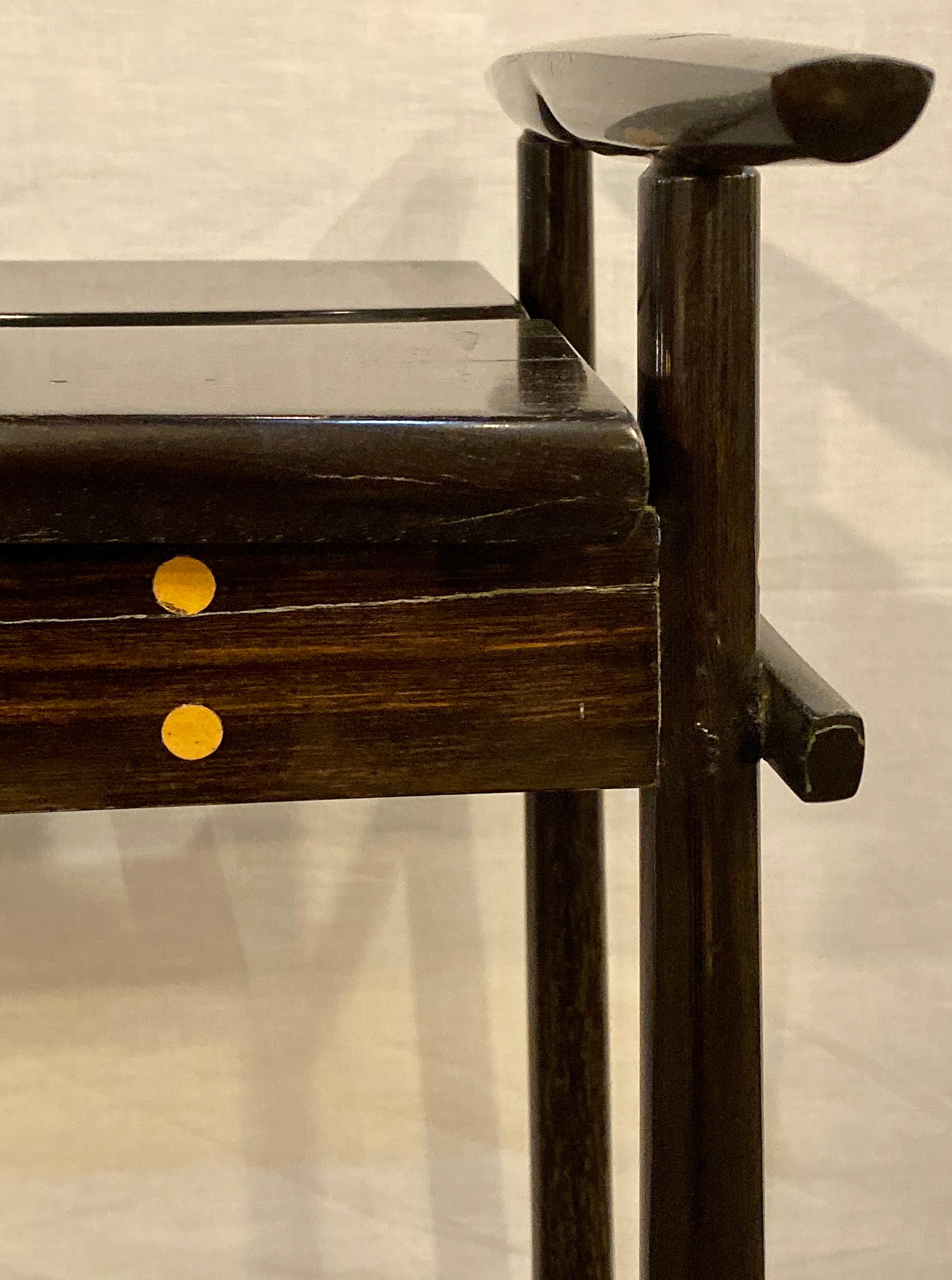 David Ebner, American Studio Craft, Torii Side Table, Ebony Wood, USA, 1984 In Good Condition For Sale In Stamford, CT