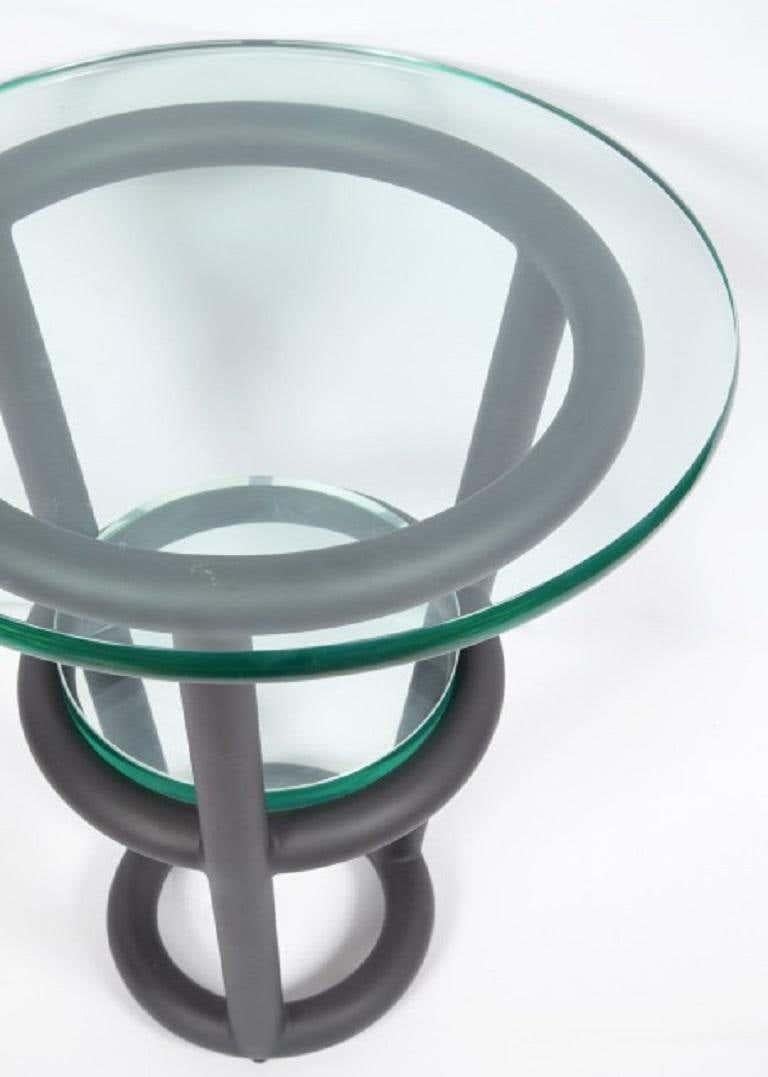 Contemporary David Ebner Tubular Steel Side Table For Sale