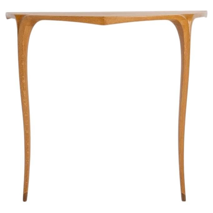 David Ebner Wall-Mounted Console Table in Australian Lacewood Studio Craft For Sale