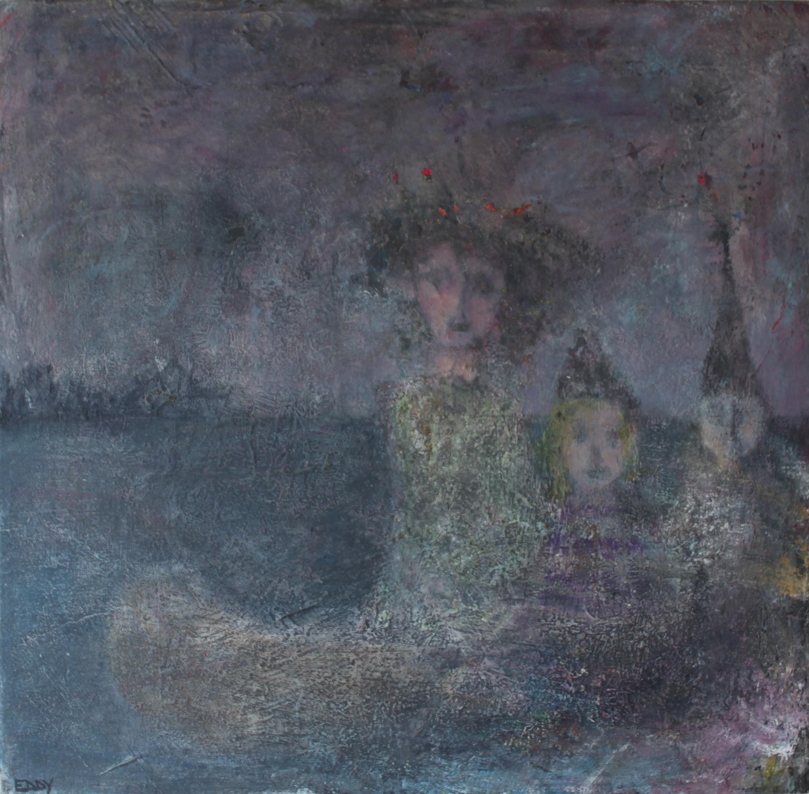David Eddy Figurative Painting - Night Canoe