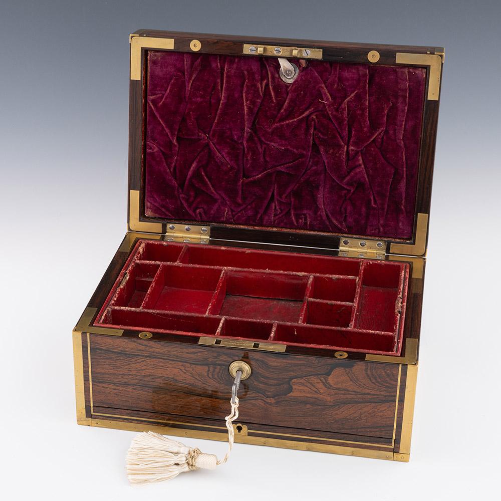 British David Edwards Georgian Antique Jewellery Box c1830