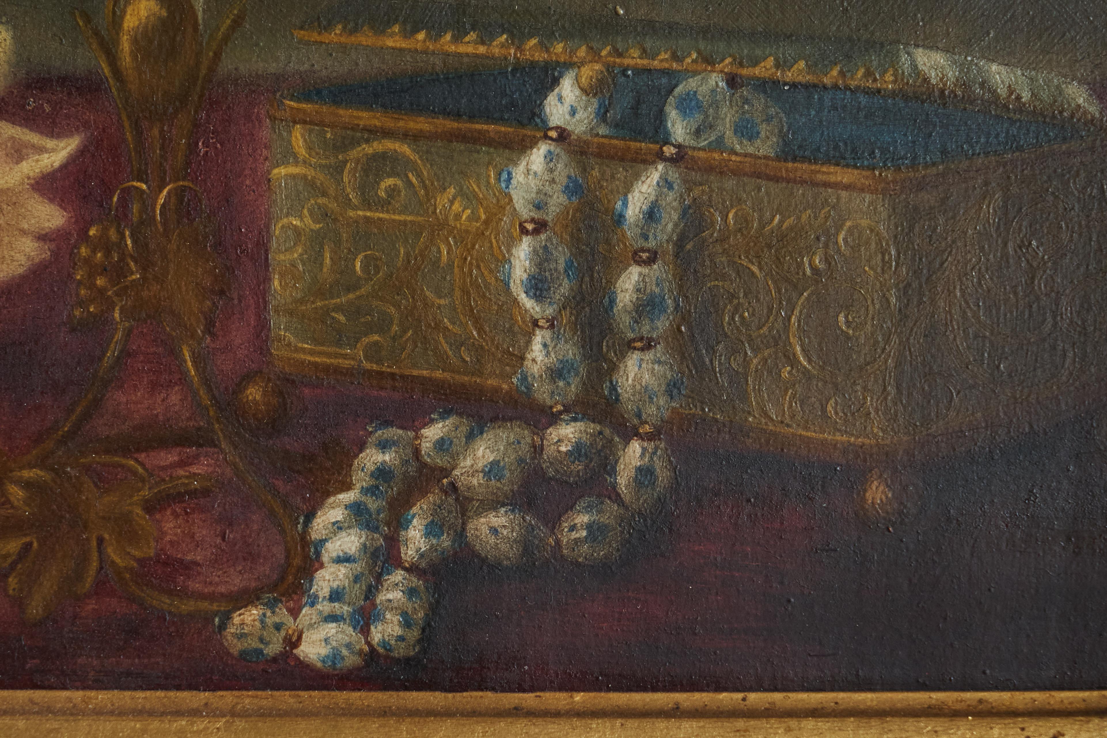 David Emile Joseph de Noter „Stillleben mit Rosen“, Ölgemälde auf Tafel, 19. Jahrhundert (Handgefertigt) im Angebot