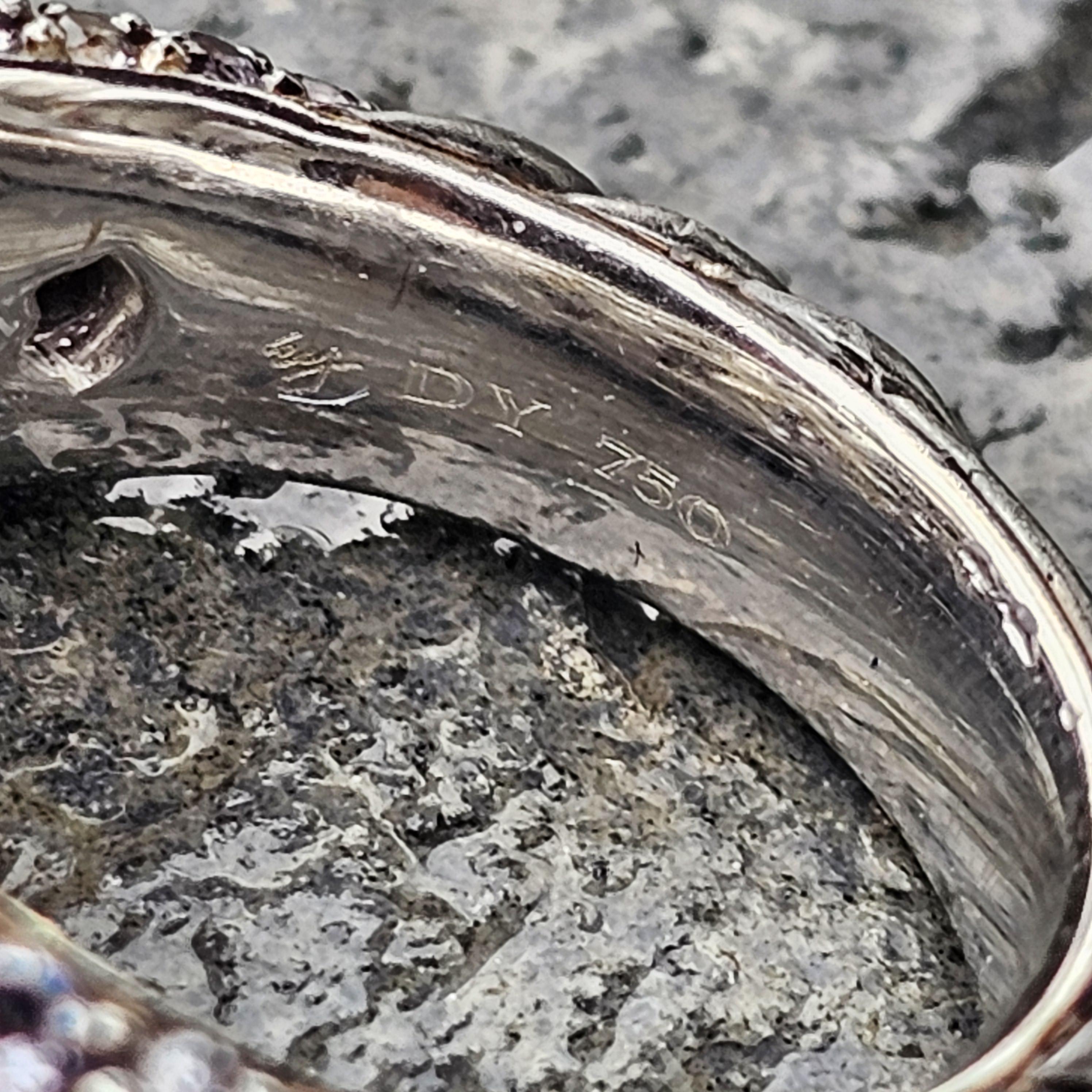 da uomo o donna David Yurman - Anello in oro bianco 18k con granato a pavé sz 6 - 11g in vendita