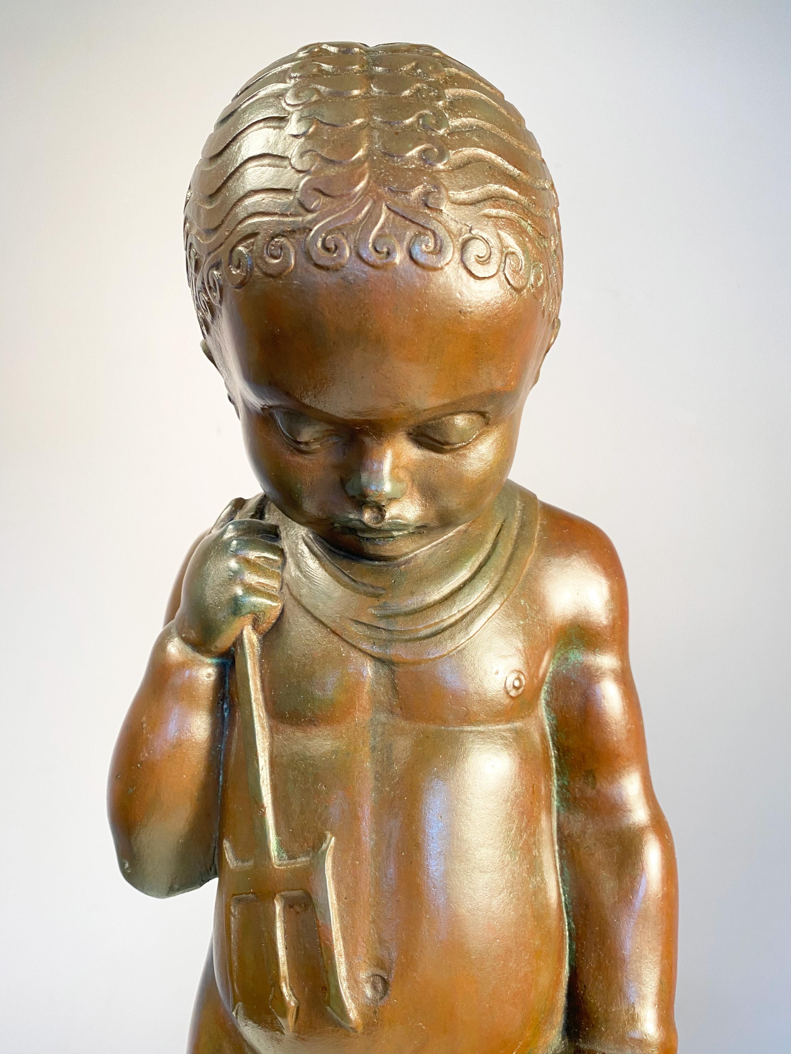 Nettuno - Figurative Sculpture Oro di David Evans