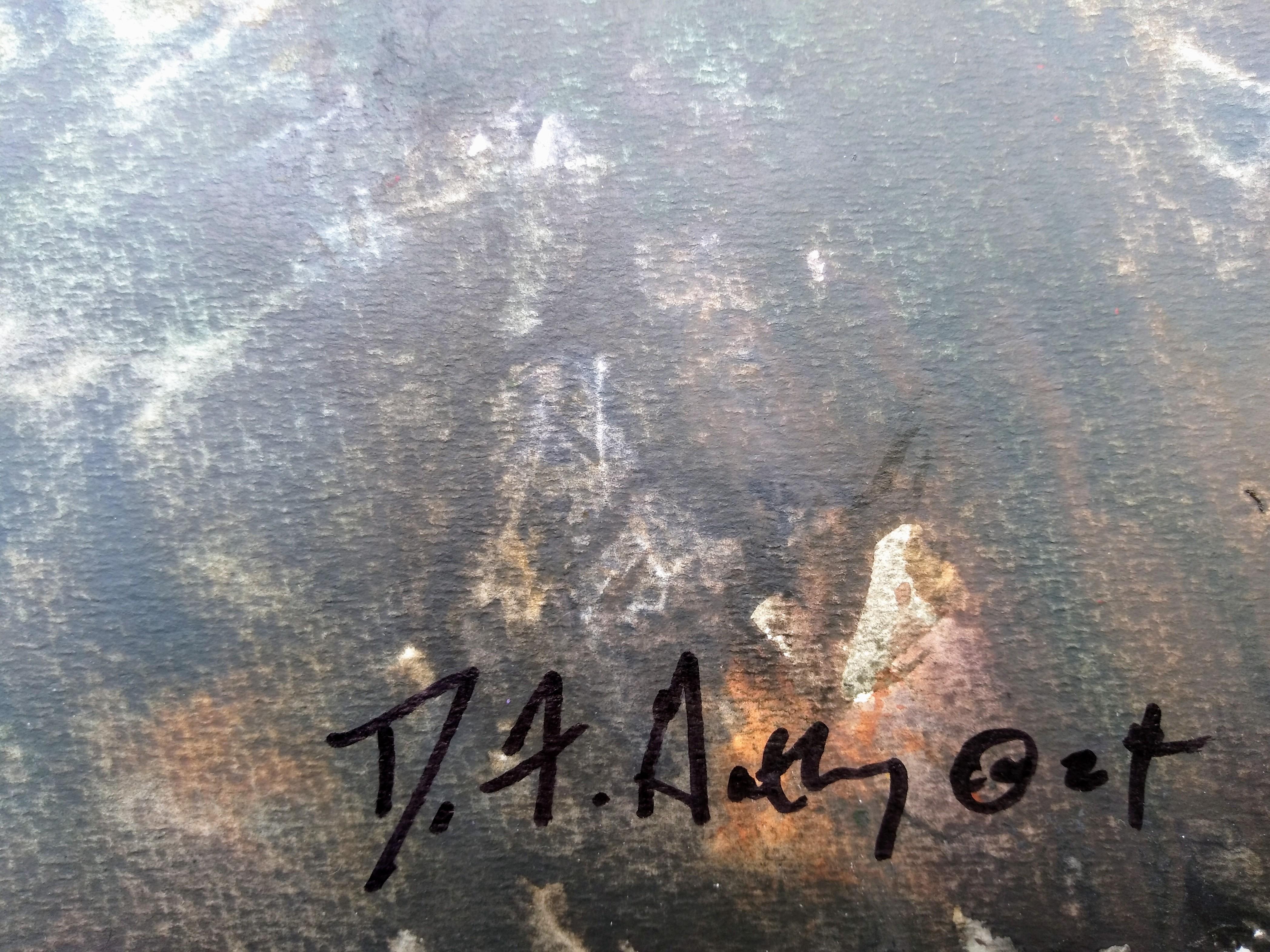David F. Gatling Acryl auf Bogenpapier, David F. Gatling (21. Jahrhundert und zeitgenössisch) im Angebot