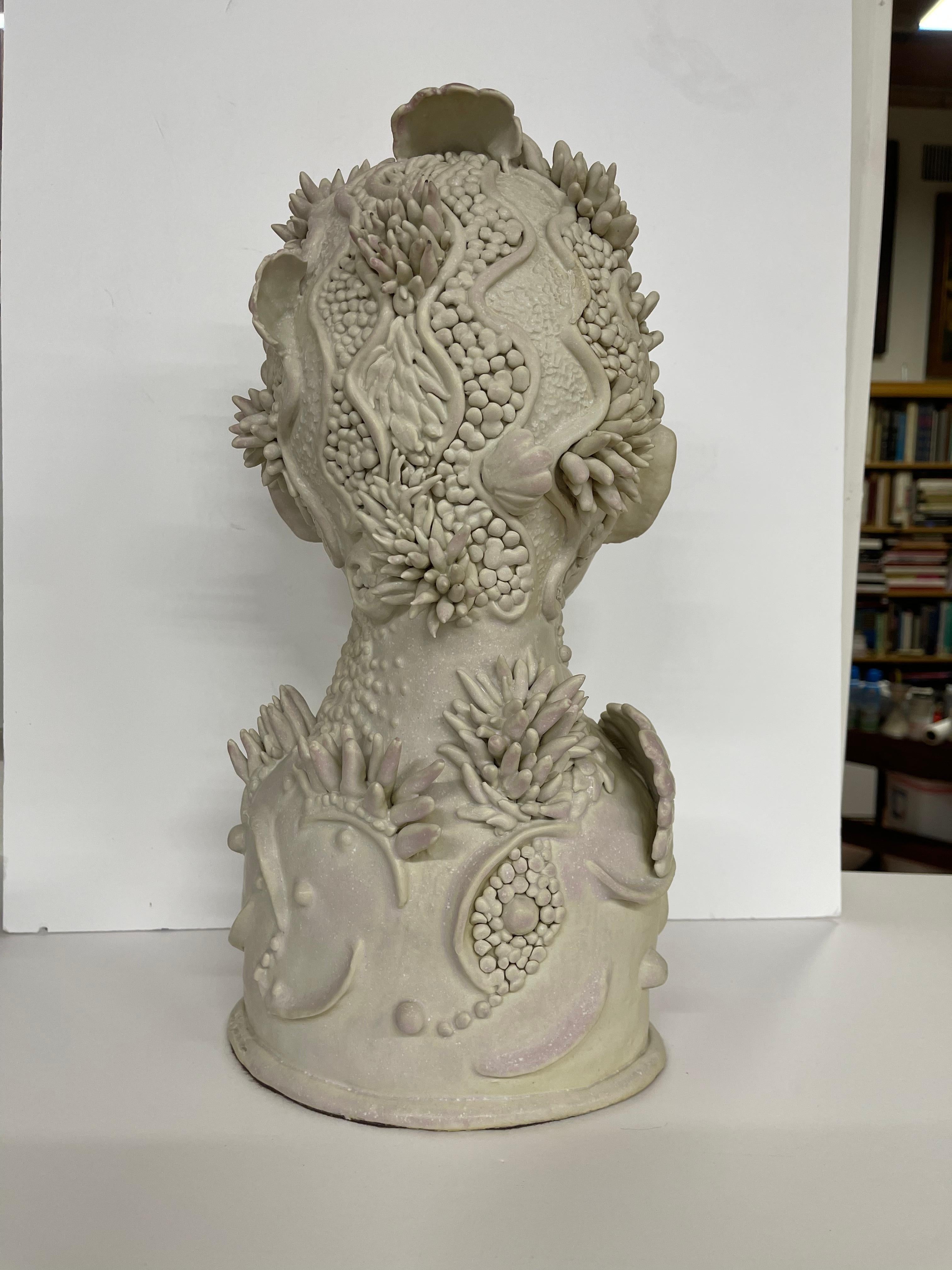 David Farnsworth Pottery Bust Polynesian Woman For Sale 3