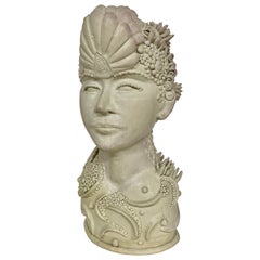 David Farnsworth Busto in ceramica Donna polinesiana