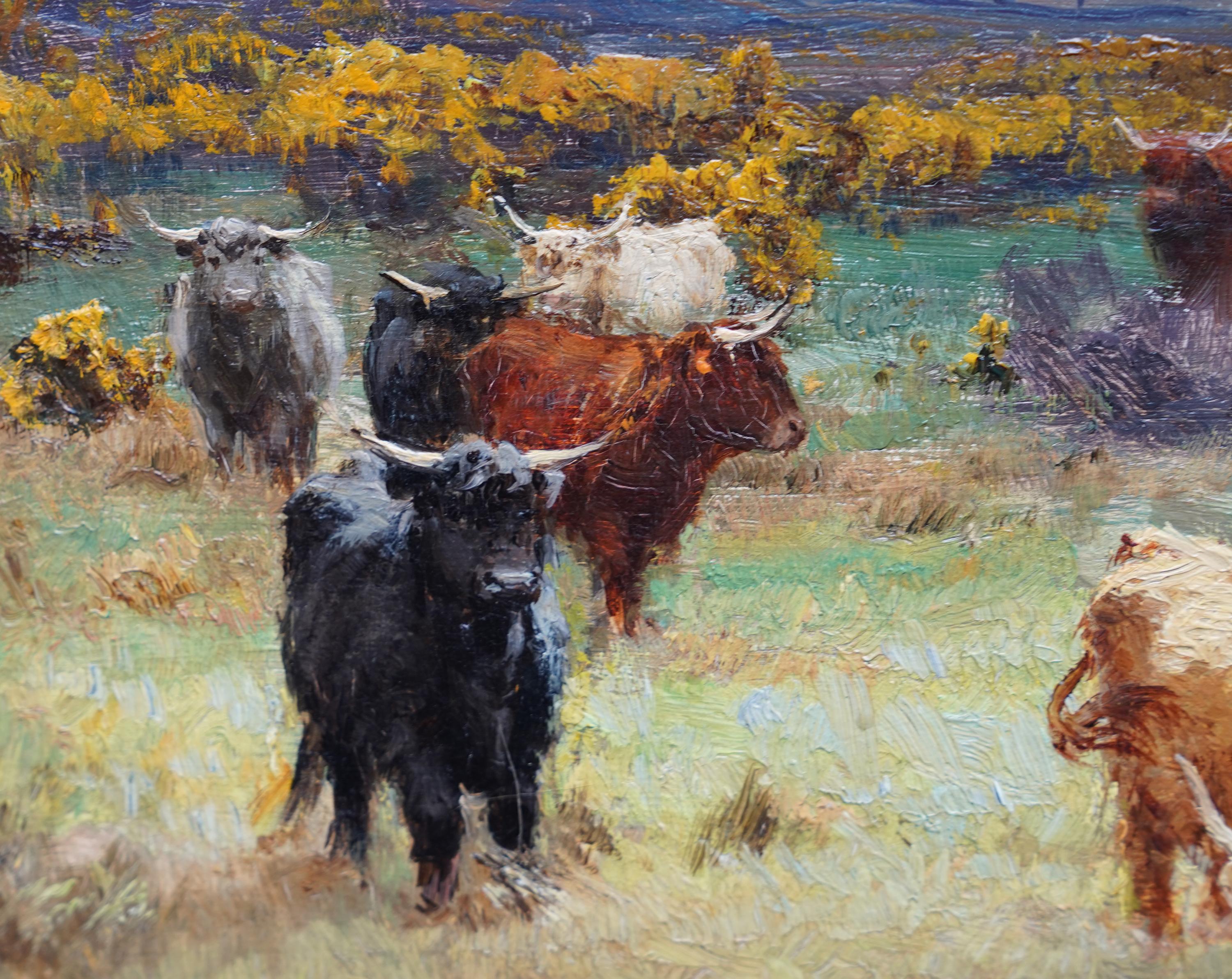 Mayday on the Annan – schottisches viktorianisches Kunstlandschaftsgemälde, Ölgemälde, Schottland im Angebot 1
