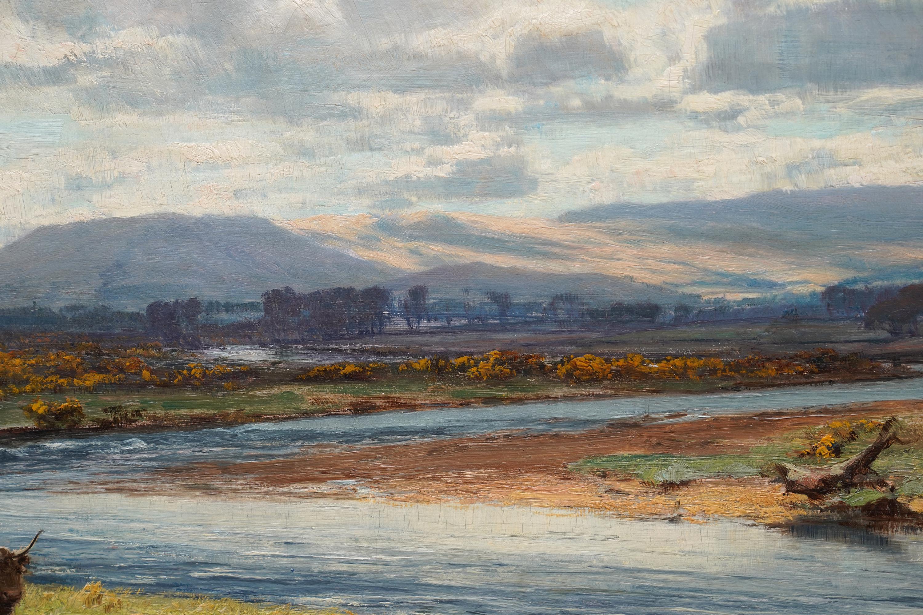 Mayday on the Annan – schottisches viktorianisches Kunstlandschaftsgemälde, Ölgemälde, Schottland im Angebot 3