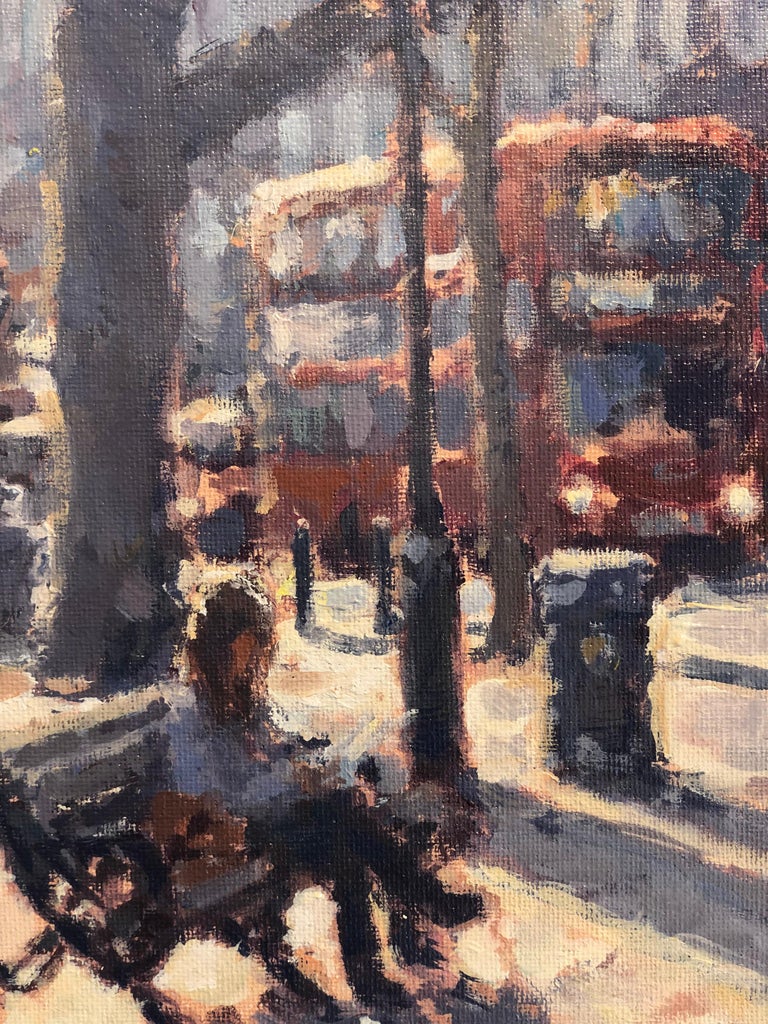 David Farren - A Lunchtime Read, Sloane Square - cityscape artwork ...