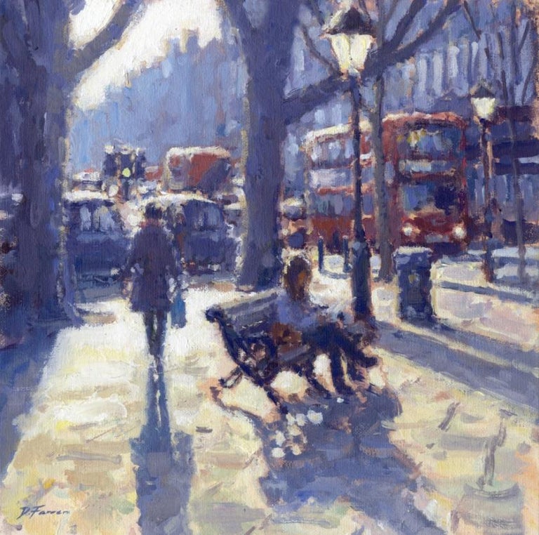 David Farren - A Lunchtime Read, Sloane Square - cityscape artwork ...
